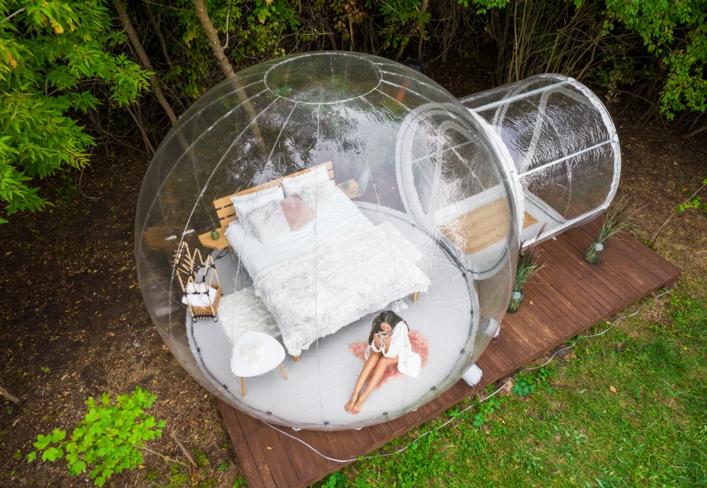 stay in a bubble tent